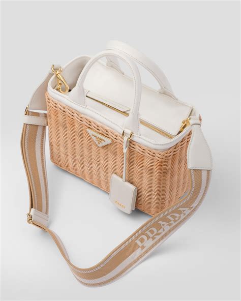 prada weave tote|Prada wicker tote.